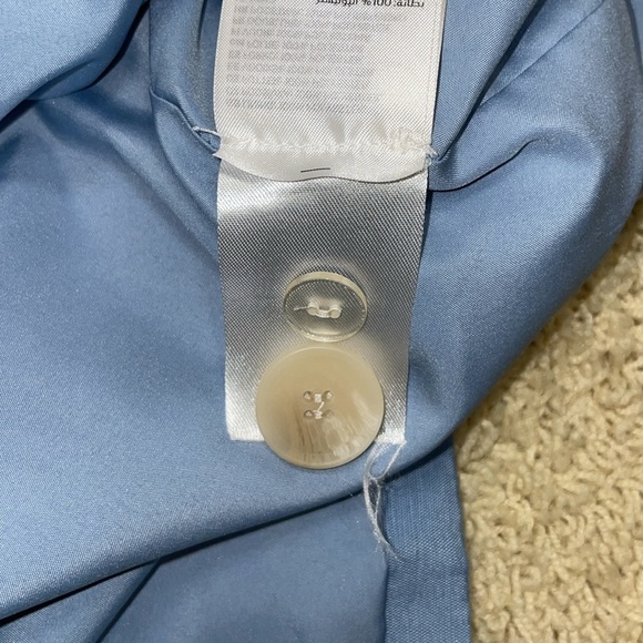 NWT H&M Light Blue Linen Belted Blazer Jacket Oversized Lined Size XSmall - Picture 14 of 16